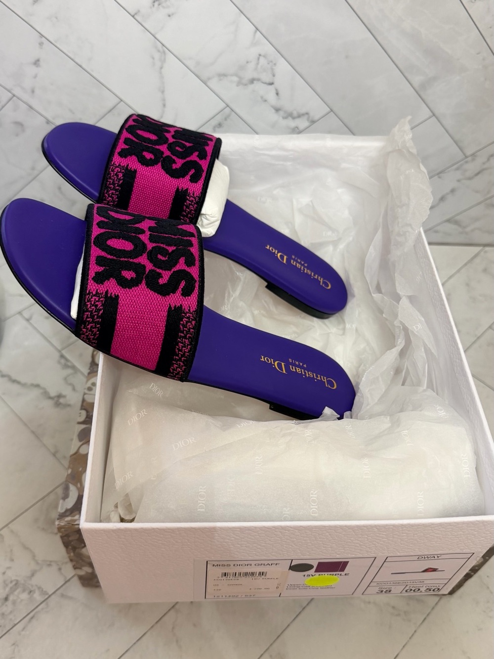 Dior Miss Dior' Slide Sandals. - Picture 5 of 6